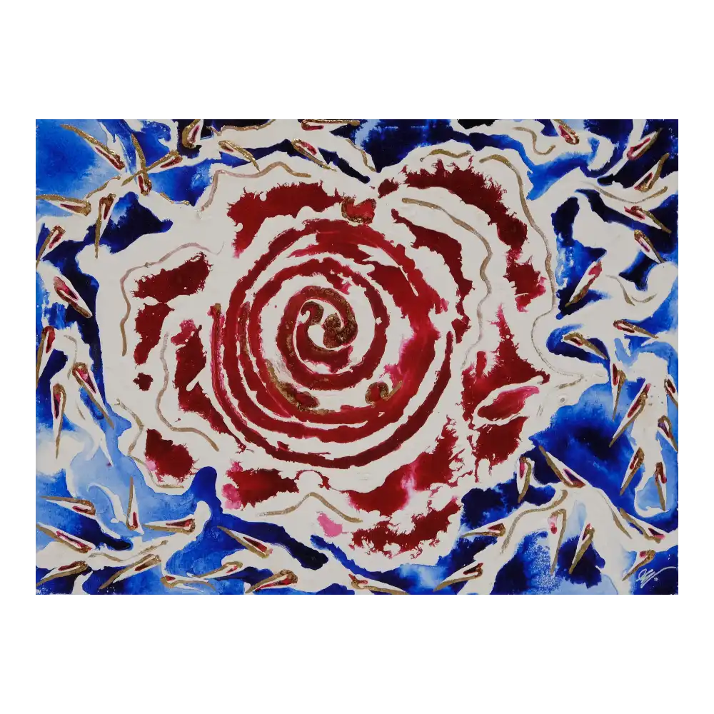 Acryl, Grundierte Baumwolle auf HDF-Platte, 30x40cm