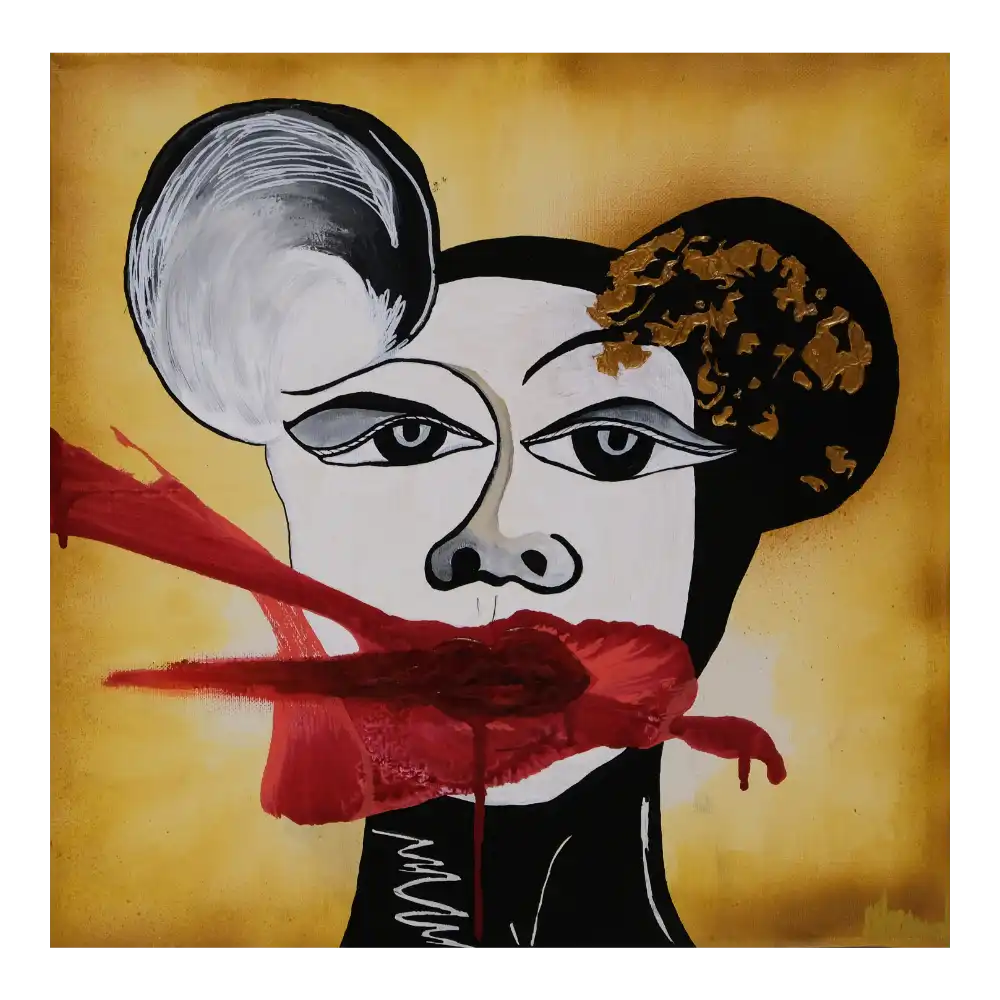 Acryltinte, Acrylfarbe, Leinwand, 40x40cm