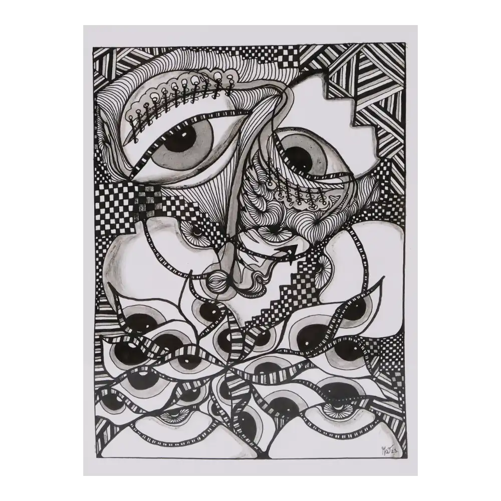 Tusche, Acryl auf Papier, 28,5x21cm