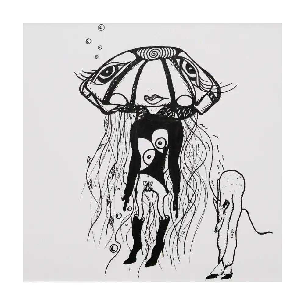 Tusche auf Papier, 20x20cm