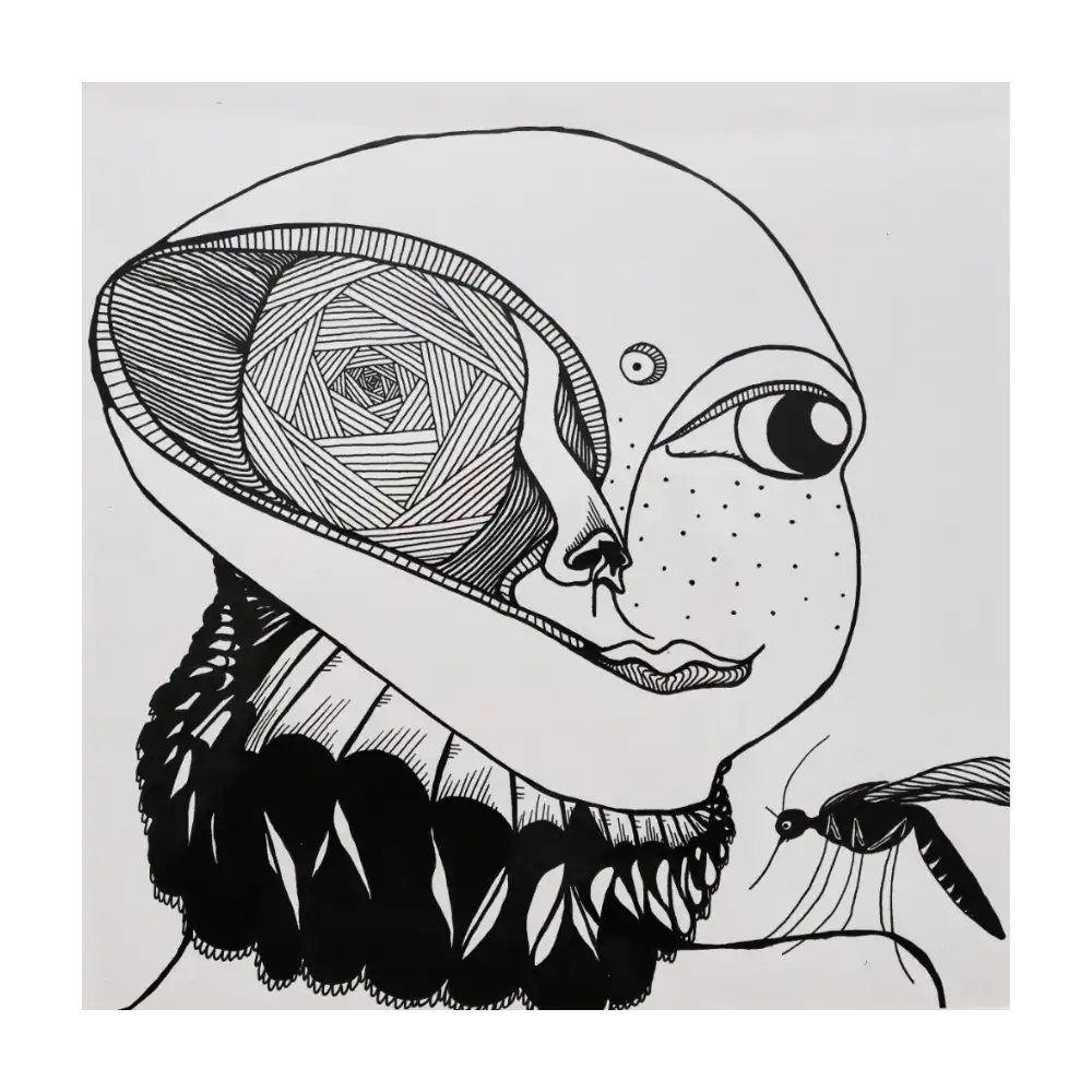 Tusche auf Papier, 20x20cm