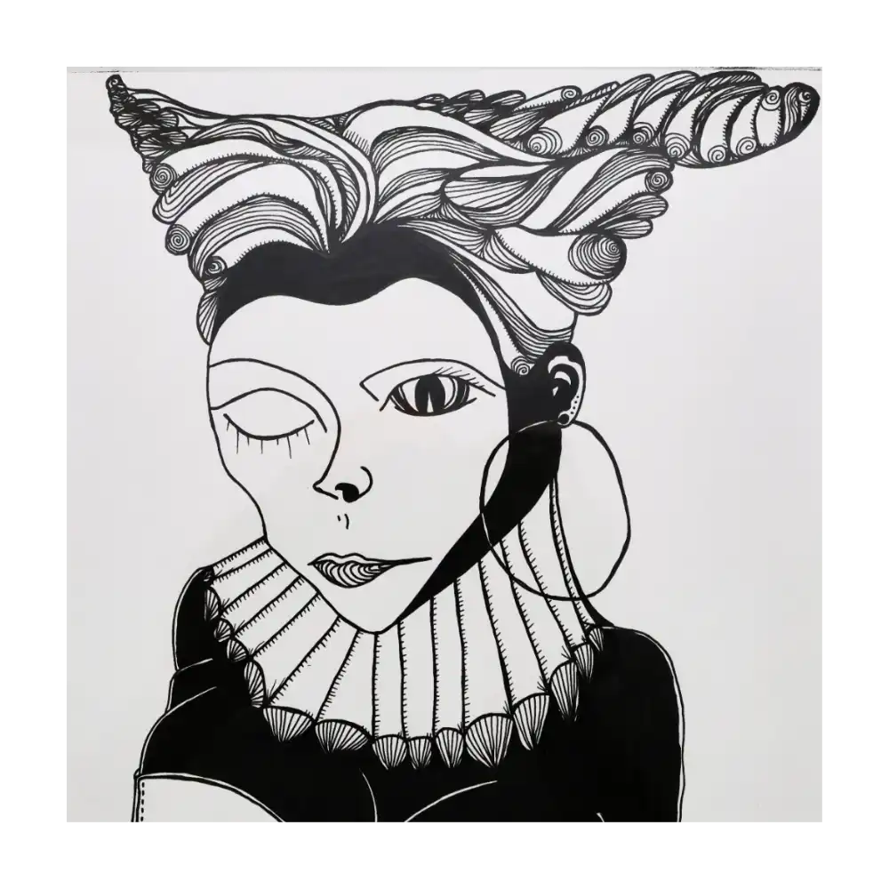 Tusche auf Papier, 20x20cm